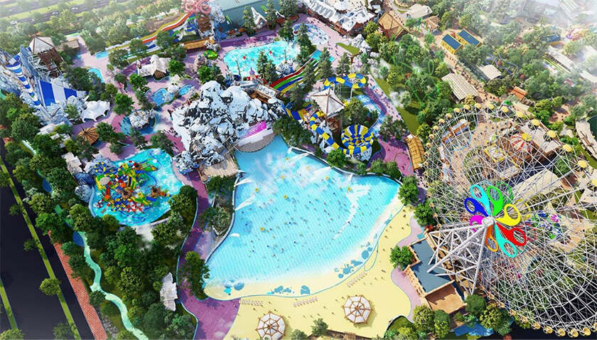 赣中首座综合性现代主题乐园！江西吉安欢乐世界水上游乐设备进入试滑验收阶段